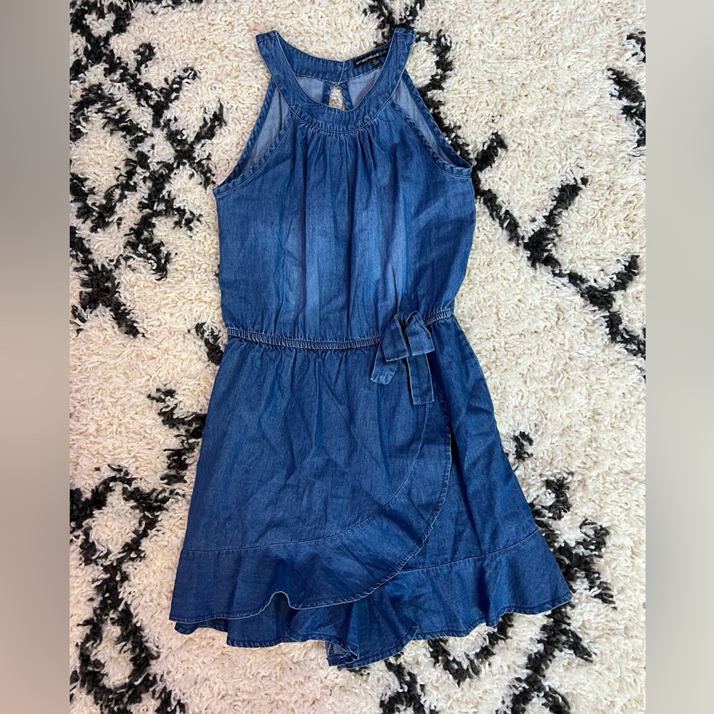 Girls denim looking romper